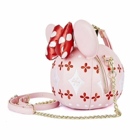 LOUNGEFLY DISNEY STITCH SHOPPE MINNIE MOUSE ORNAMENT CROSSBODY BAG - Picture 3 of 5